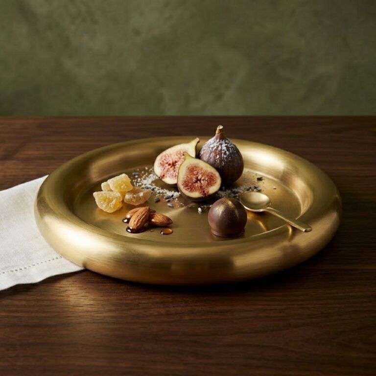Gold Round Tray