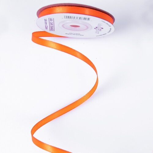 Satin ribbon 6mm x 22.86m - Dark orange