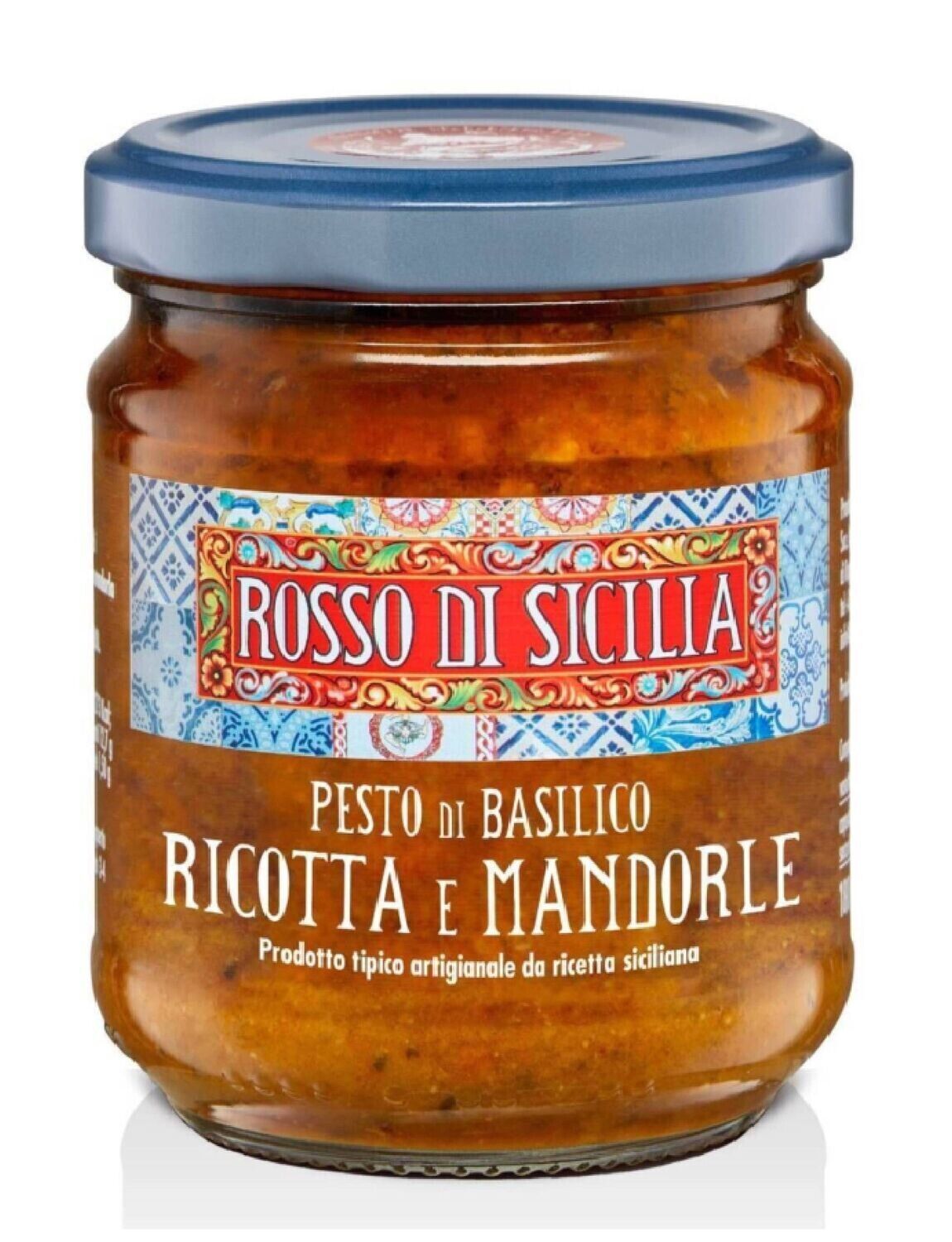 Basil, Ricotta, and Almond Pesto 180g - Rosso di Sicilia