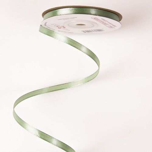 Satin ribbon 6mm x 22.86m - Vintage green