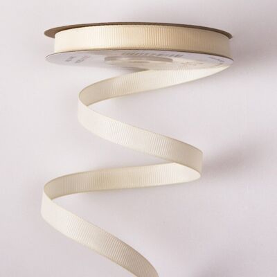 Grosgrain ribbon 10mm x 20m - Cream