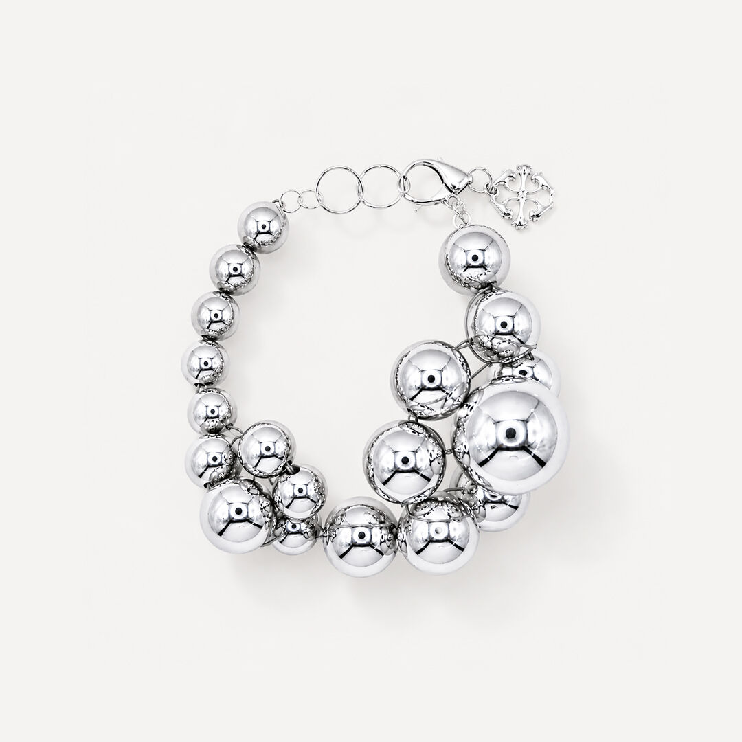 Bracelet argenté à fleurs - Augea Argenta