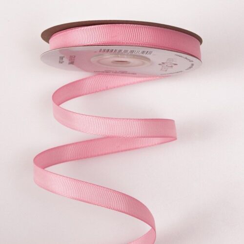 Grosgrain ribbon 10mm x 20m - Pink