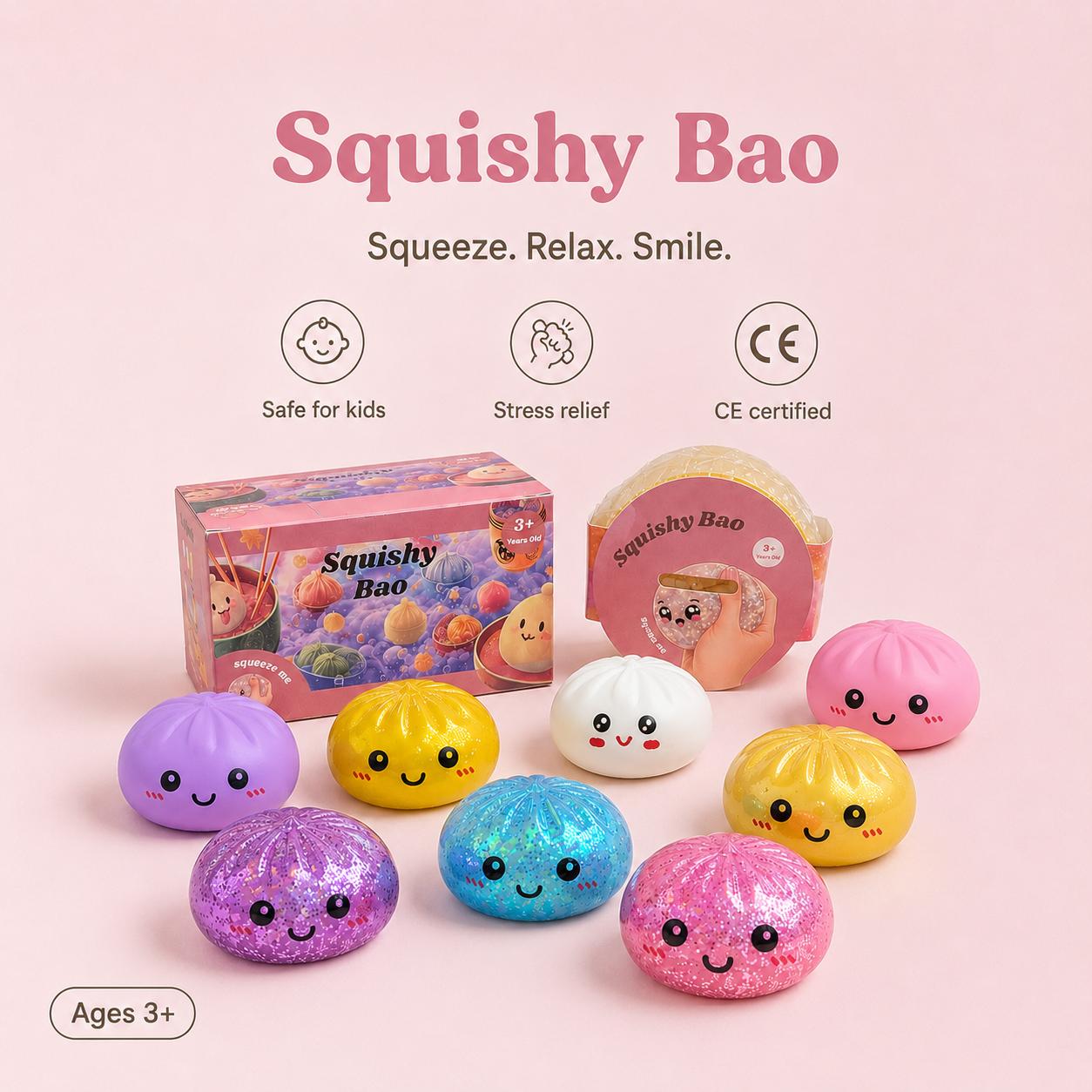 SQUISHY BAO SEQUIN ONLY - PACK OF 2