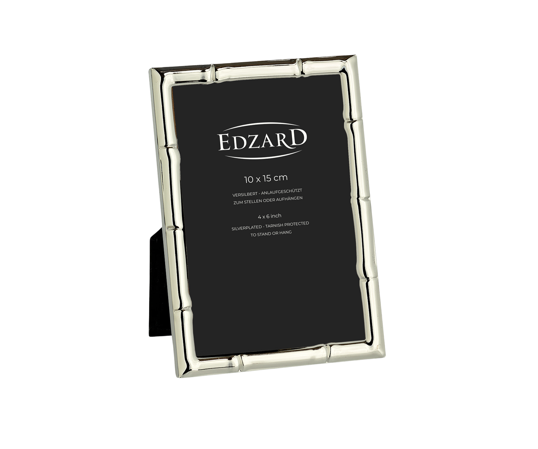 Fontanellato picture frame (10x15 cm), elegantly silver-plated, tarnish-resistant, 2 hangers
