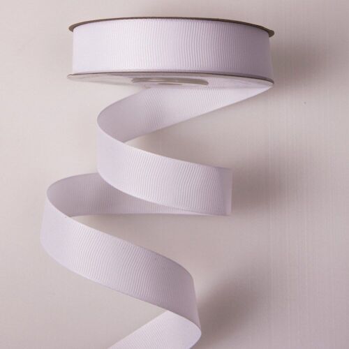 Grosgrain ribbon 20mm x 20m - White