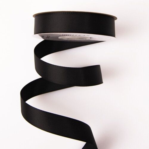 Grosgrain ribbon 20mm x 20m - Black