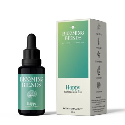 HAPPY Blend - Tintura alle erbe senza alcool da 30 ml per rallegrare il cuore