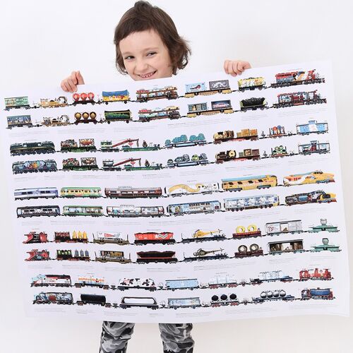 Mix and Match Trains Puzzle with Poster 5+