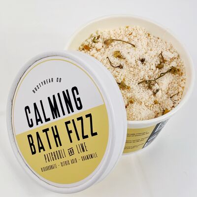 Fizz da bagno botanico | Calmante | Patchouli & Lime con Camomilla