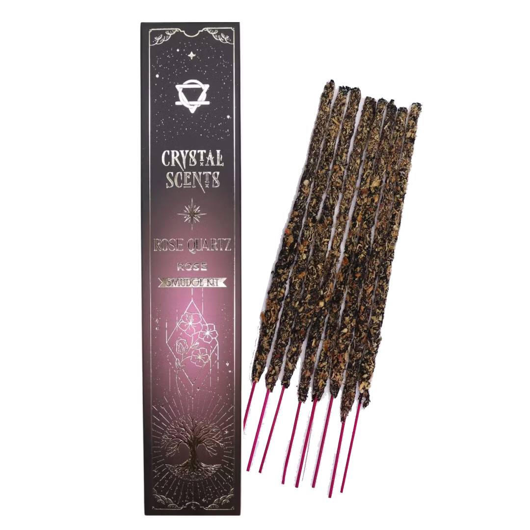 Rose Quartz Crystal Scents Smudge Incense - Rose