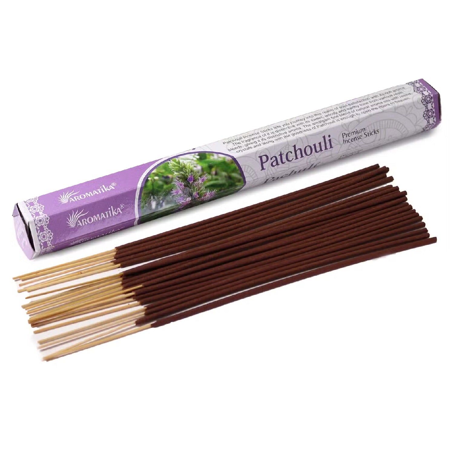 Patchouli Charcoal Free Incense Sticks Aromatika