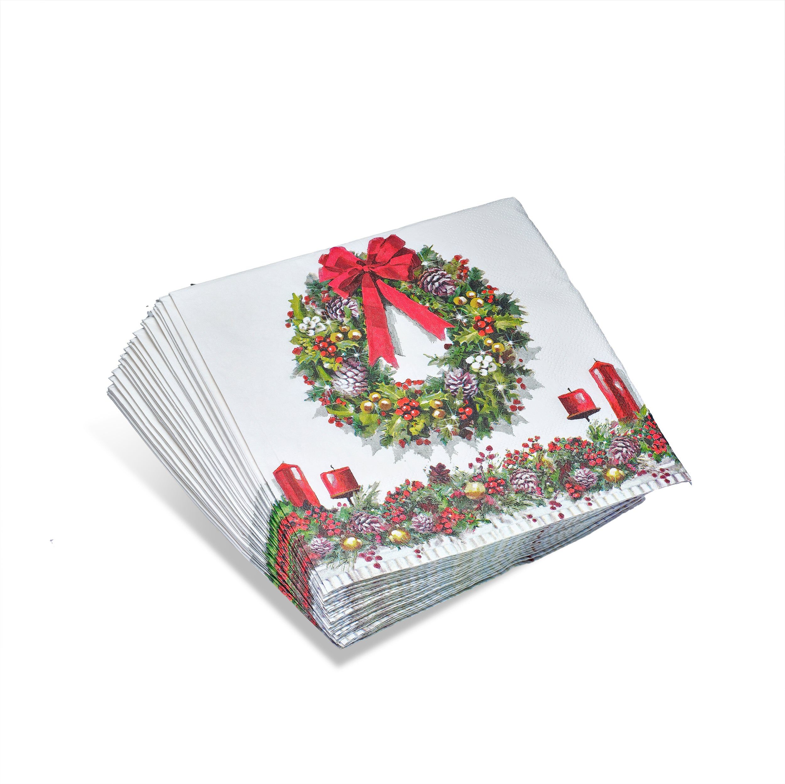 Christmas Wreath Paper Napkin