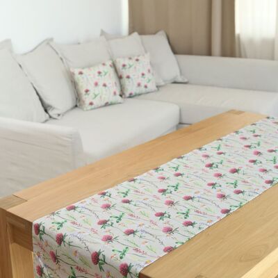 Kräuterblüten-Blumen-Tischläufer, Landhaus und Bauernhaus-Interieur