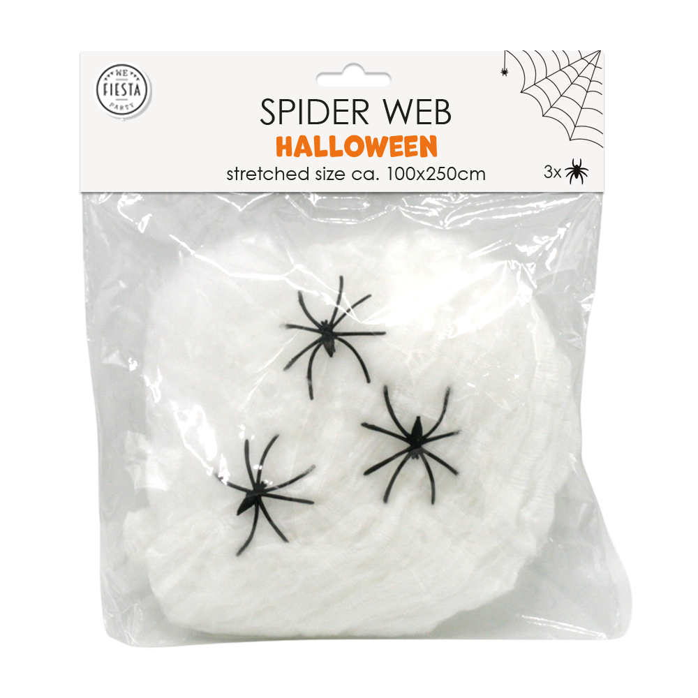 Spiderweb white 20g with 3 spiders