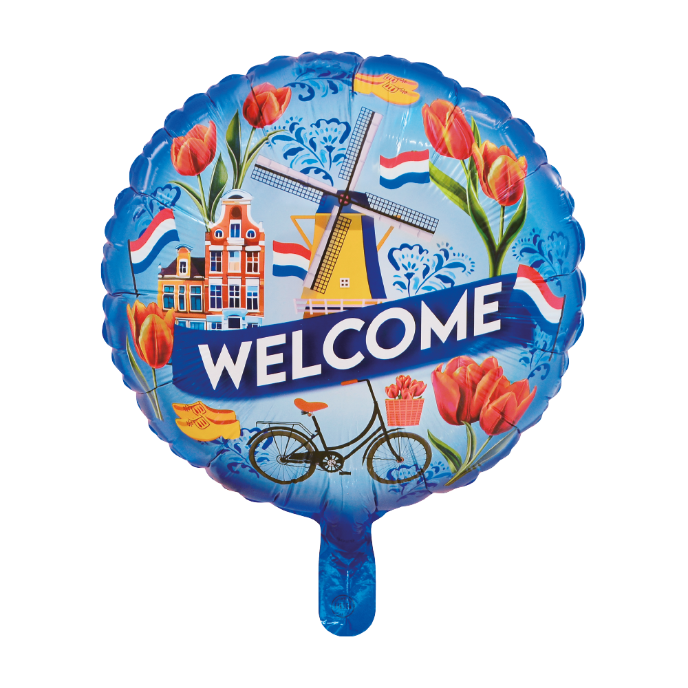 Foilballoon 18" round - 'Welcome' 