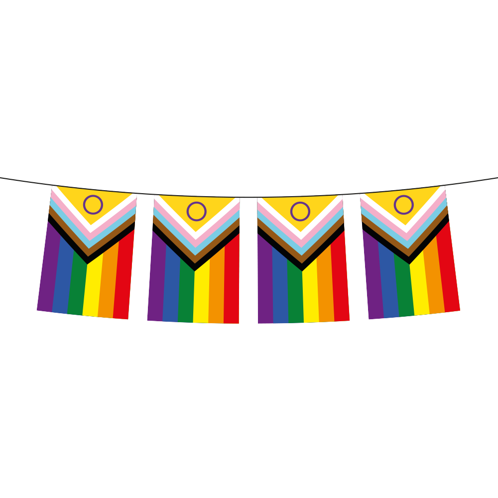 Bunting PE 10m size flags: 20x 30cm 