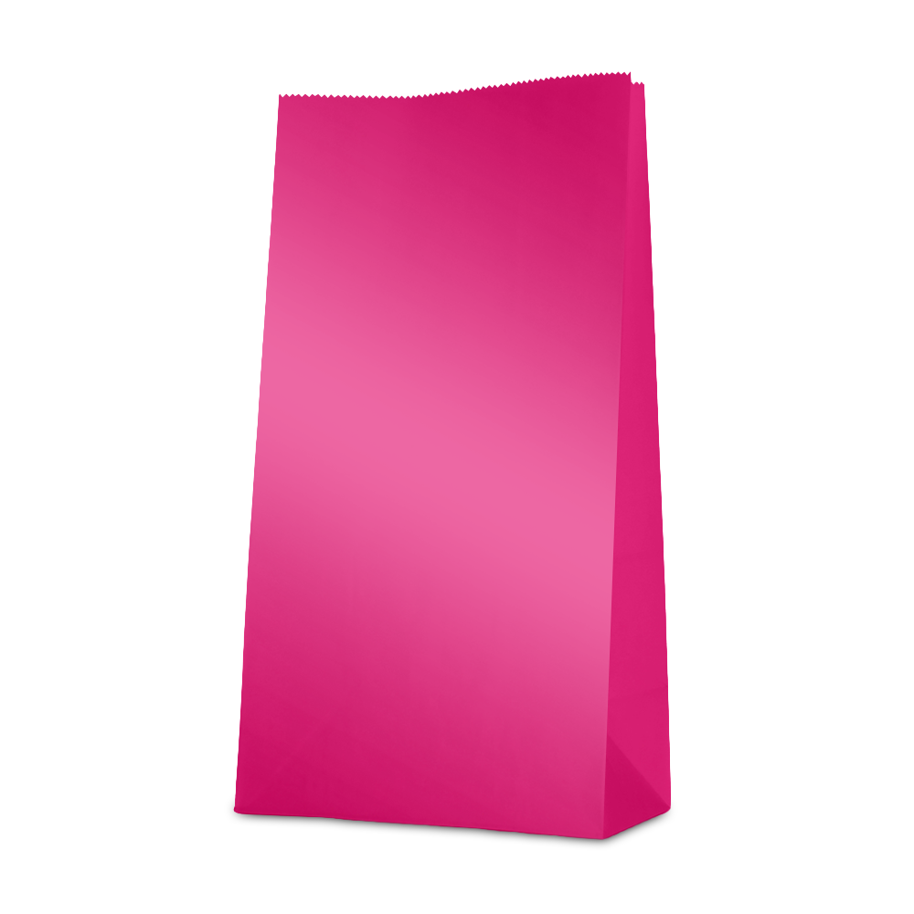 12 Paper bags 23,5x13x6 cm - Hot pink