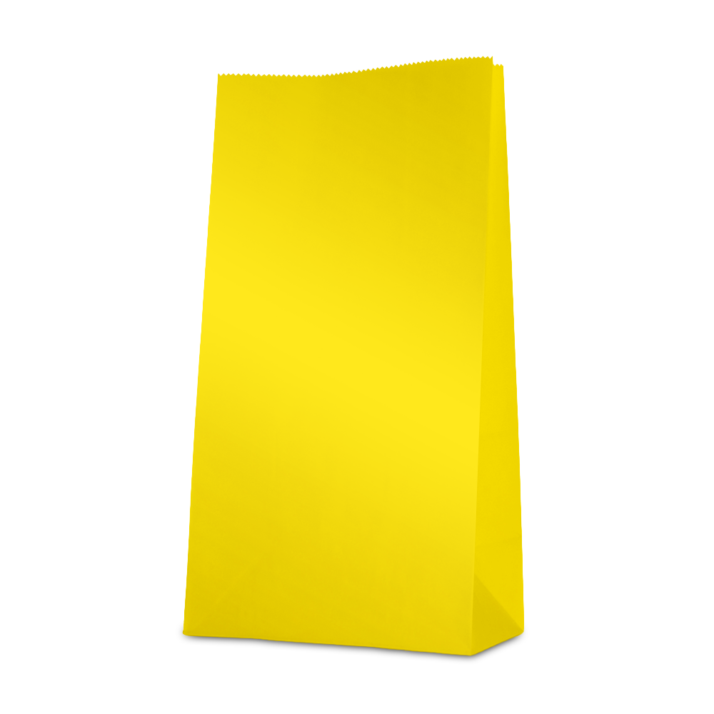 12 Paper bags 23,5x13x6 cm - Yellow 