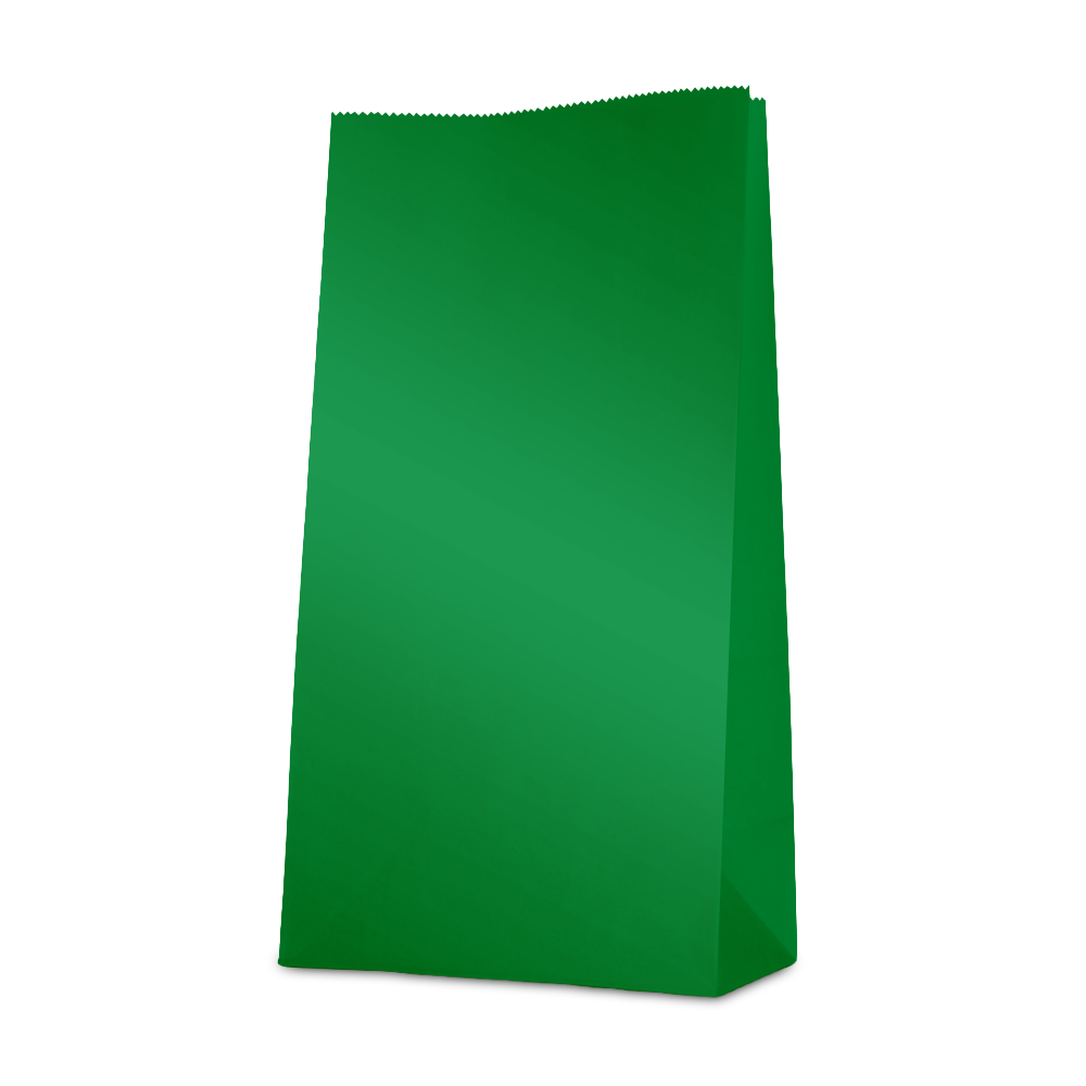 12 Paper bags 23,5x13x6 cm - Green 