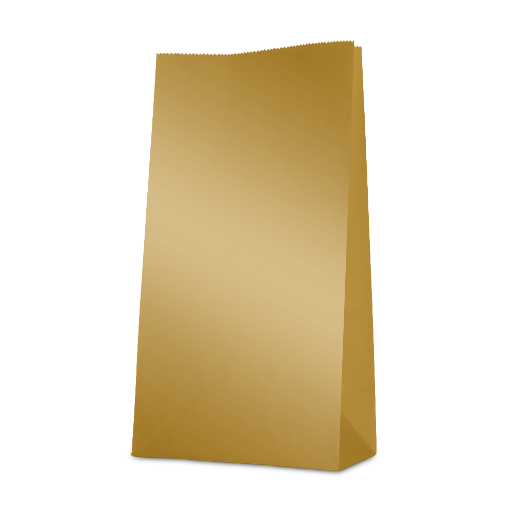 10 Paper bags 23,5x13x6 cm - Gold