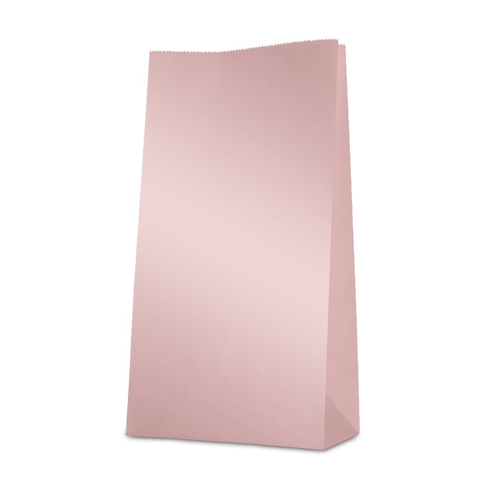 10 Paper bags 23,5x13x6 cm - Rose gold