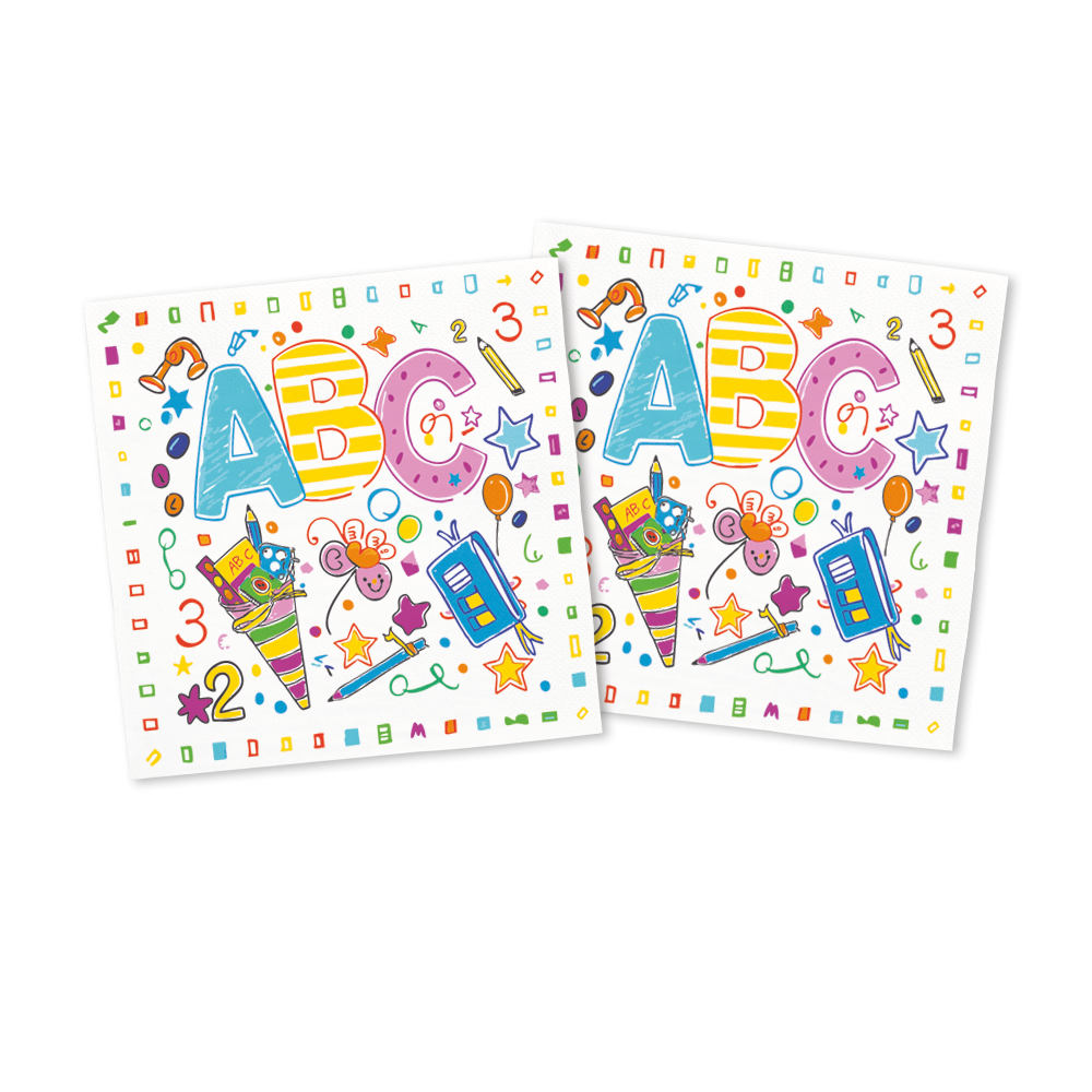 20 3-Ply paper Napkins 33x33cm - ABC