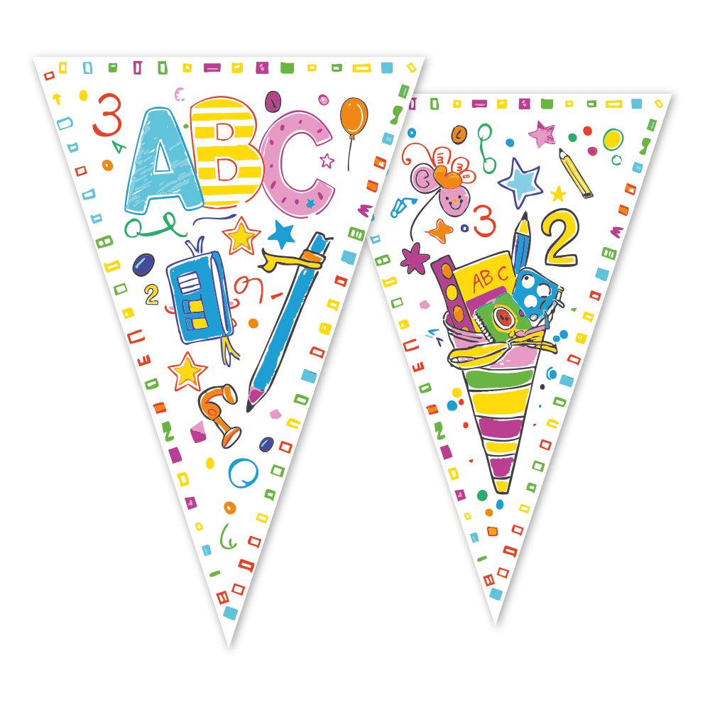 Bunting PET 10 m flags 20x30cm - ABC
