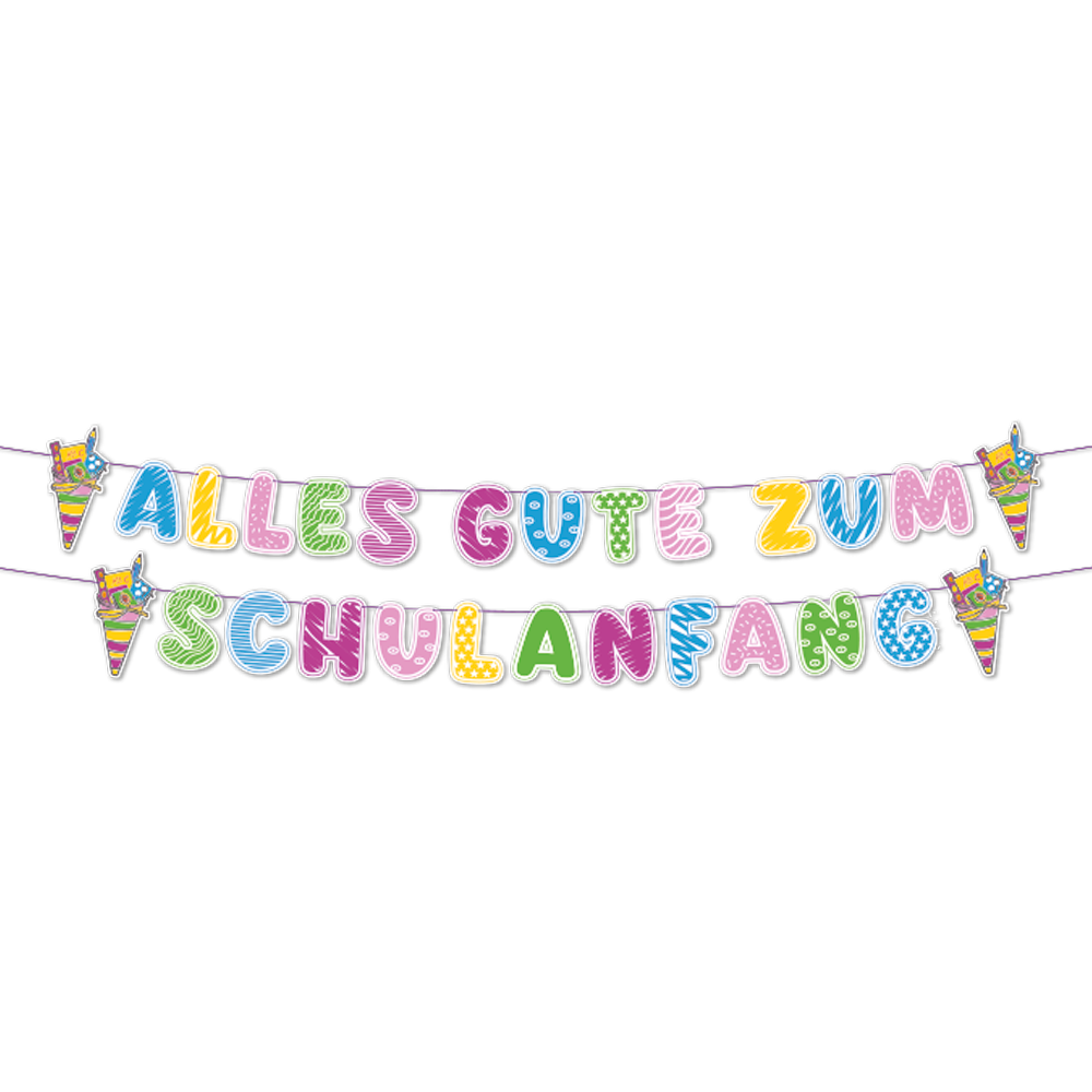 Letter Banner - 2x1.5m - Alles Gute Zum Schulanfang - ABC