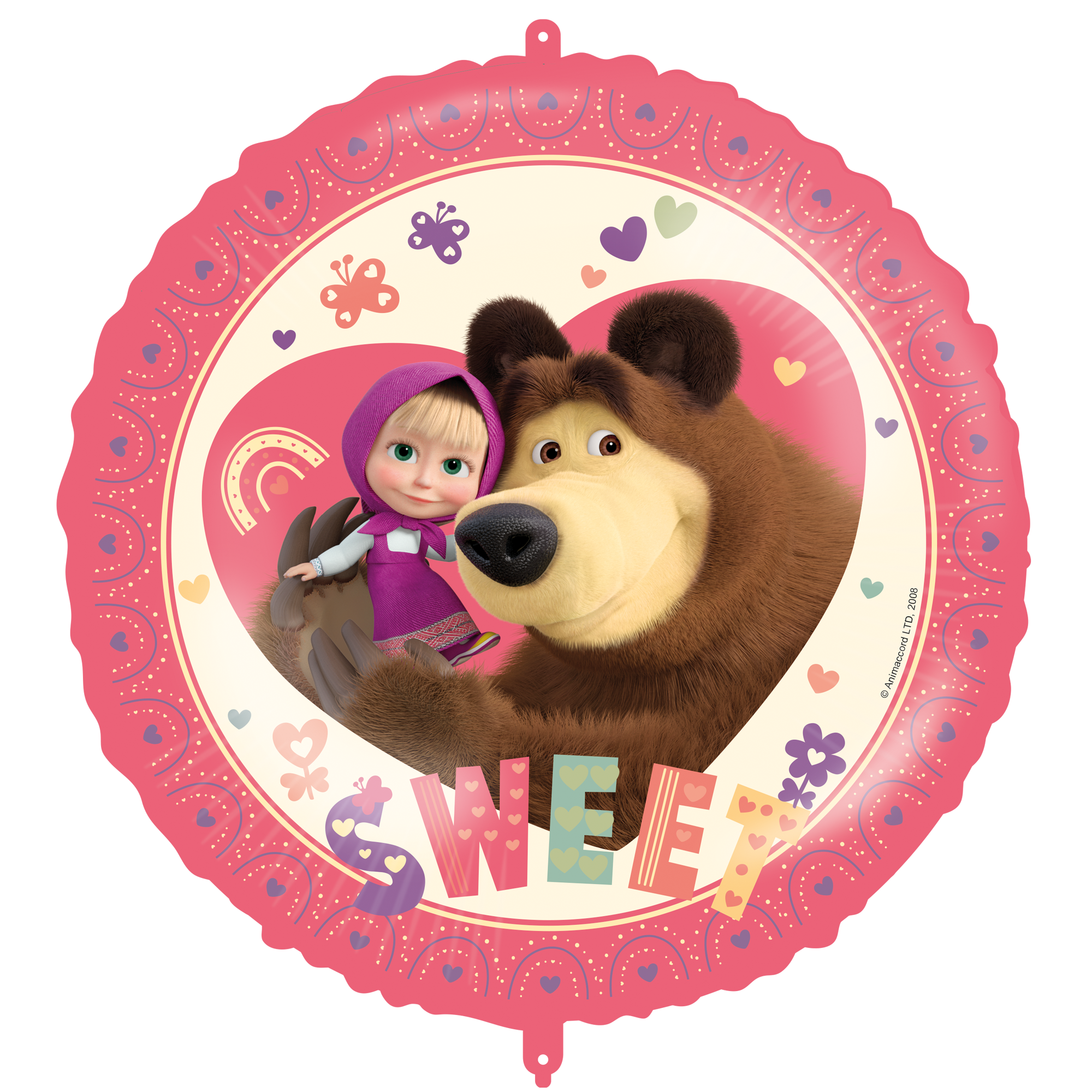1 Globo de aluminio de 46 cm - Masha Dulce Corazón