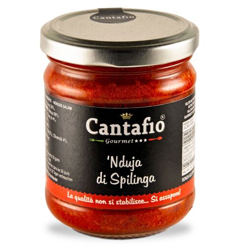 Nduja di Spilinga Calabrese Vasetto 180gr in olio di oliva - Salame Spalmabile Piccante Classico