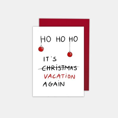 Christmas card VACATION TIME