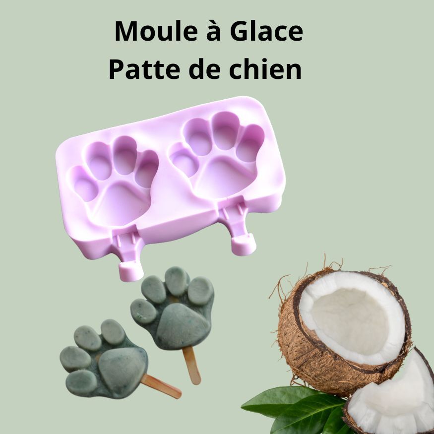 Molde para helado con forma de huella de perro