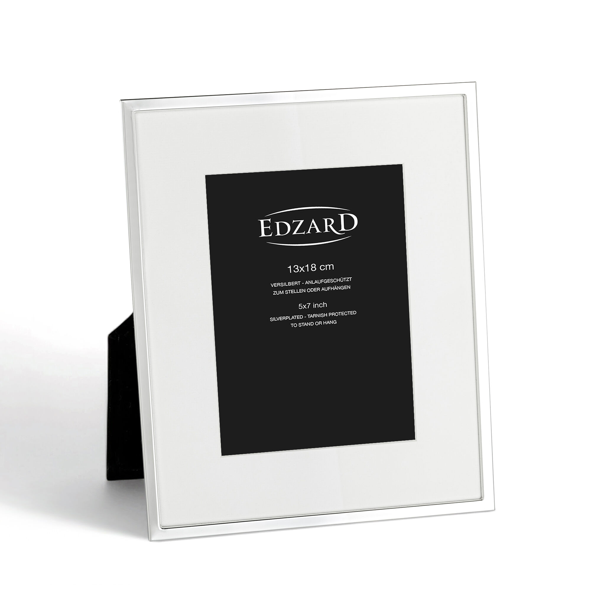 Empola picture frame (13x18 cm), passe-partout, elegantly silver-plated, tarnish-resistant