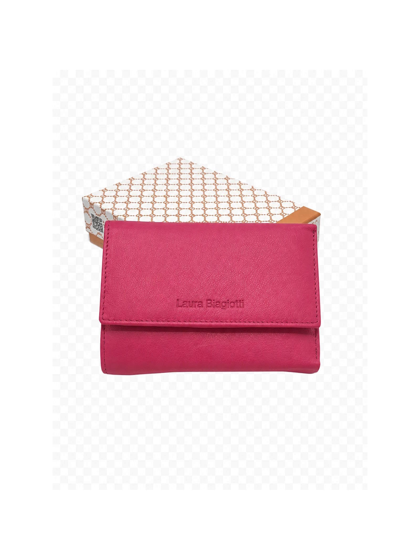 Women's Genuine Leather Wallet – Soft Trifold Purse with Rainbow Multicolor Interior, Art. LB26764-31