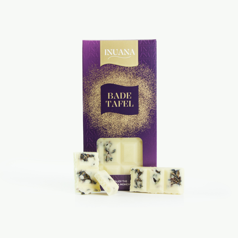 Planche de bain INUANA en velours, bois de santal et lavande, 110 g