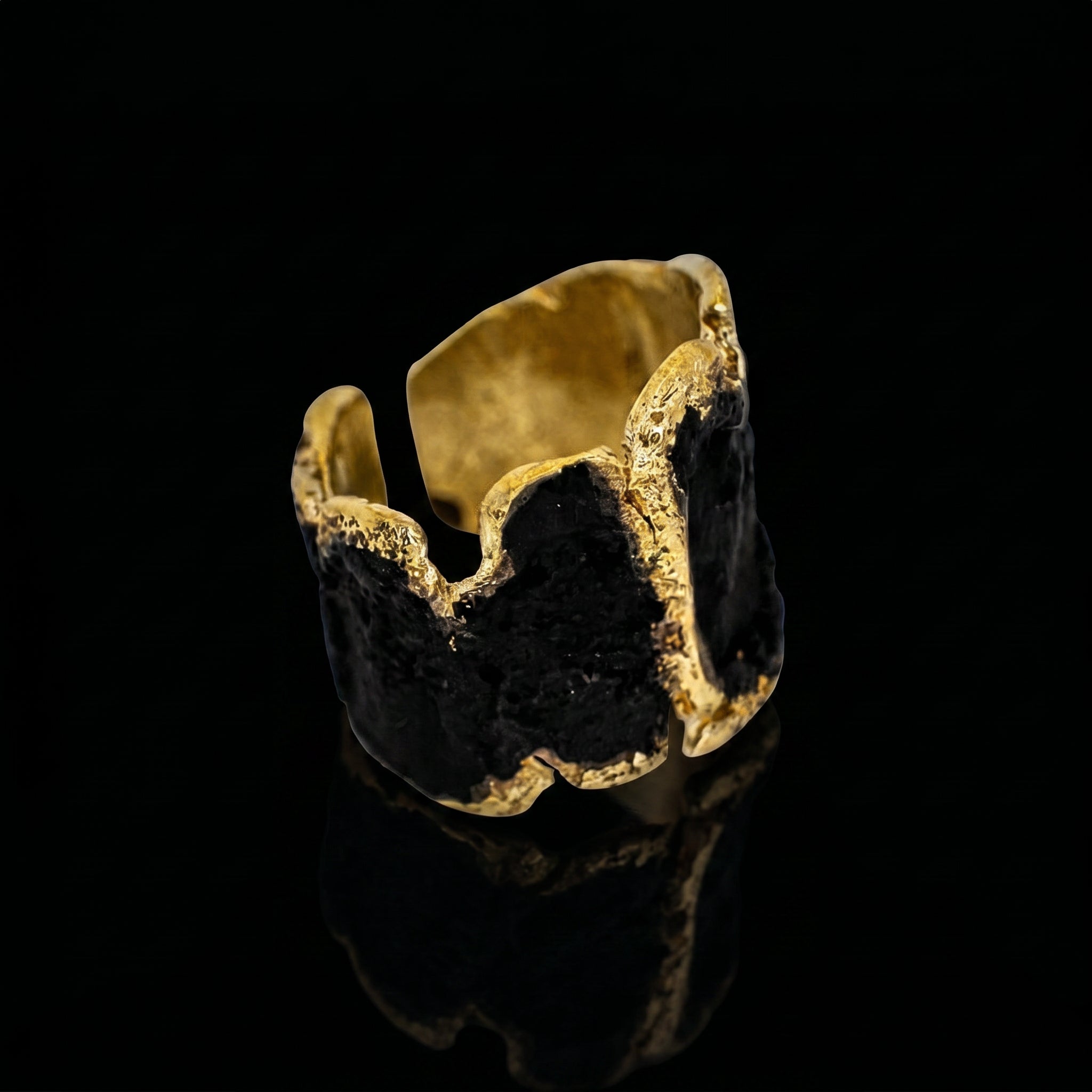 Terra Viva Ring • Organischer Statement-Ring • Verstellbarer, skulpturaler Schmuck aus Barcelona