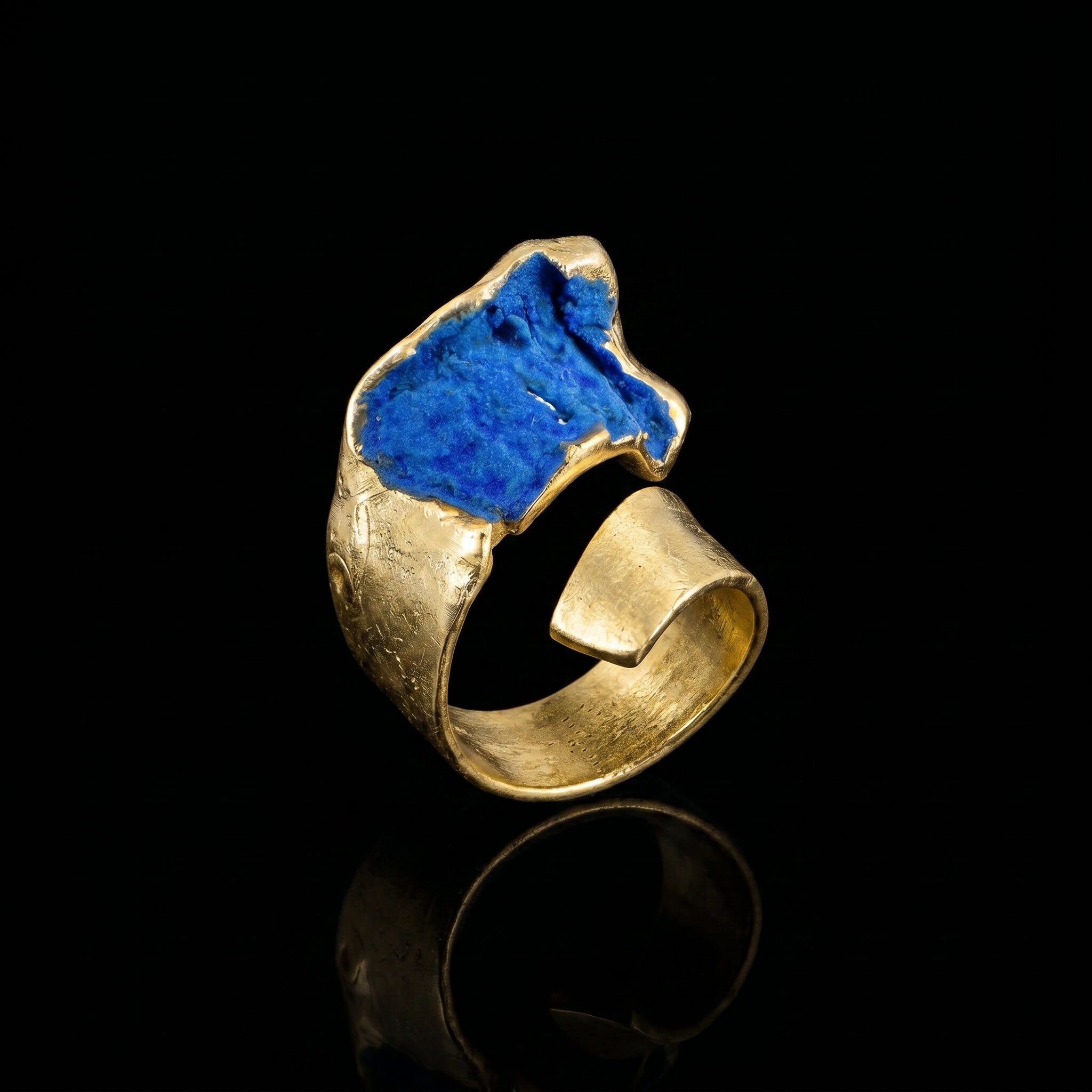 Eternal Loop Ring • Skulpturaler offener Ring • Verstellbarer, moderner Statement-Ring