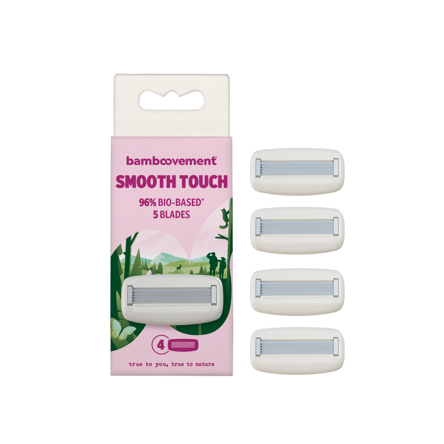 Smooth Touch Razor Refill | 4 Bio-Based Cartridges