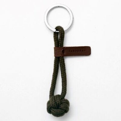 Leather keychain "Noeud" - Chocolate