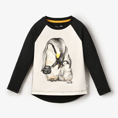 T-shirt raglan bio LS Hi-Lo - Penguin Cuddle