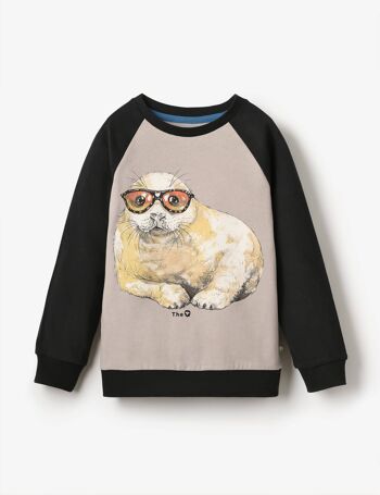 T-shirt raglan bio à manches longues - Seal Pup 1