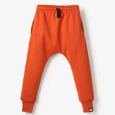 Organic Cosy Terry Joggers - Red Brick