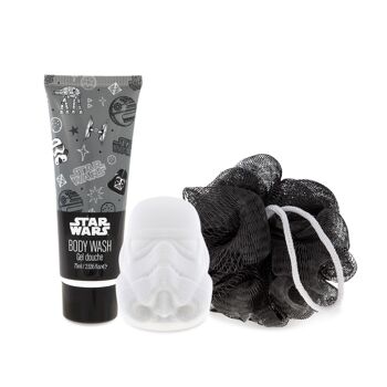 Mad Beauty Star Wars Storm Trooper Coffret cadeau avec houppette, gel douche, lotion, pétillant 6 pièces 6