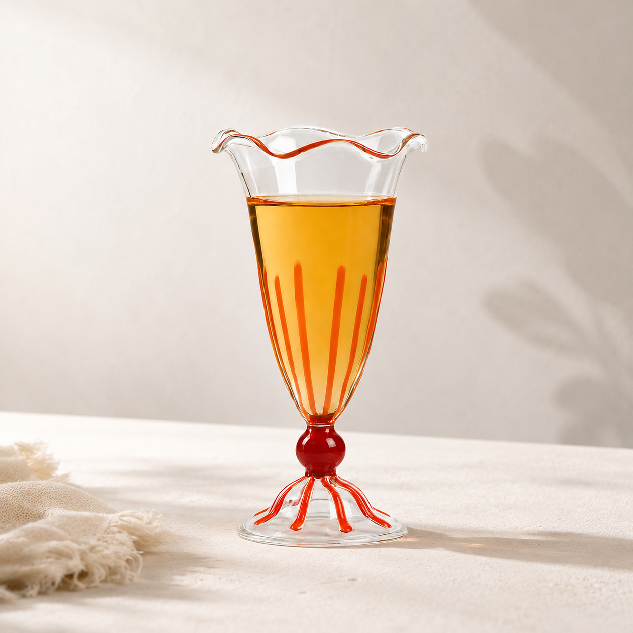 Colored Glass Champagne Flute | Vintage Cocktail Glass