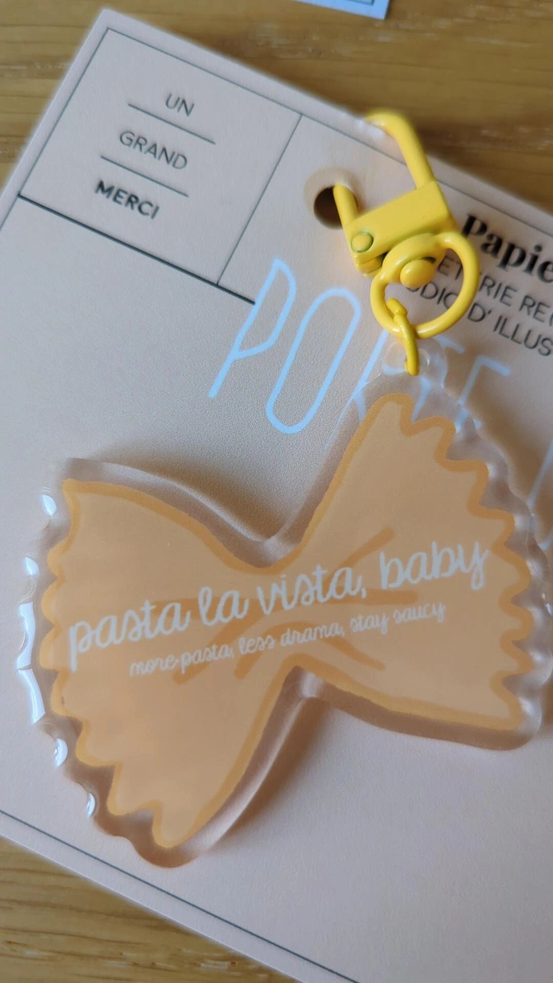 Farfalle (Pasta la vista Baby) - Keychain