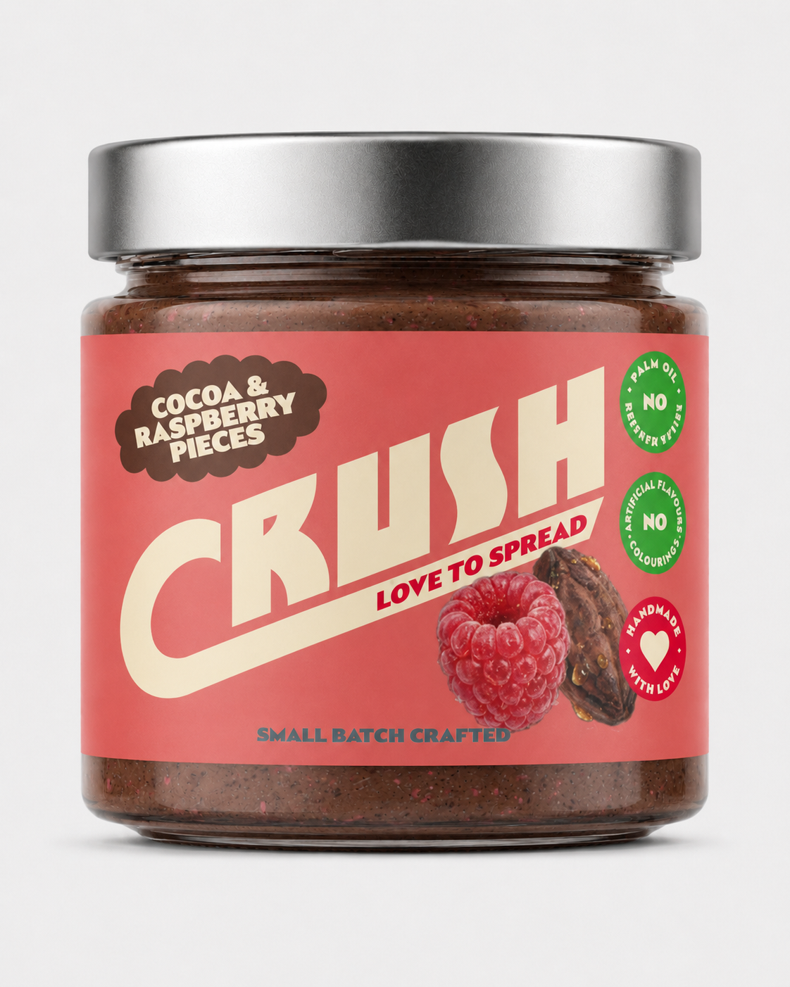 Pâte à tartiner chocolat noir & framboises – Sans huile de palme – 200 g