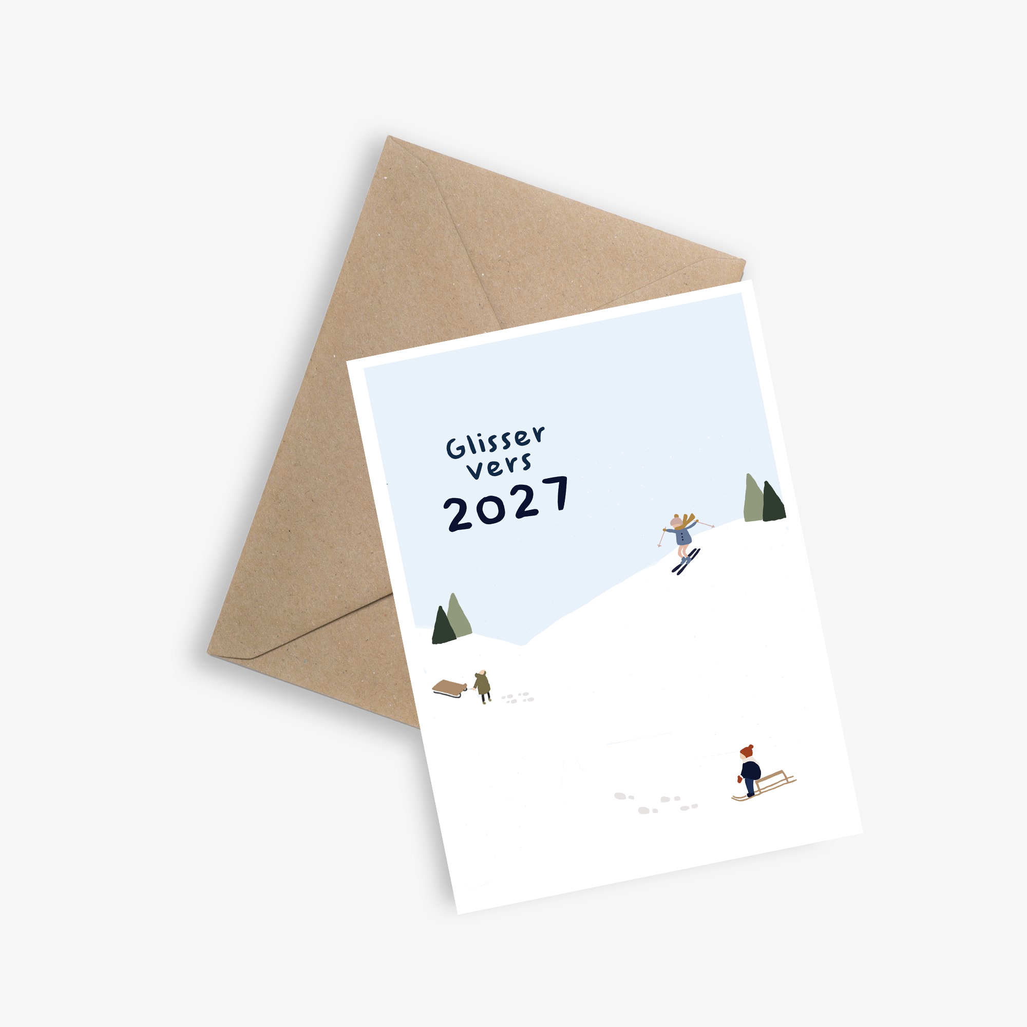 Simple greeting card - Slide into 2027