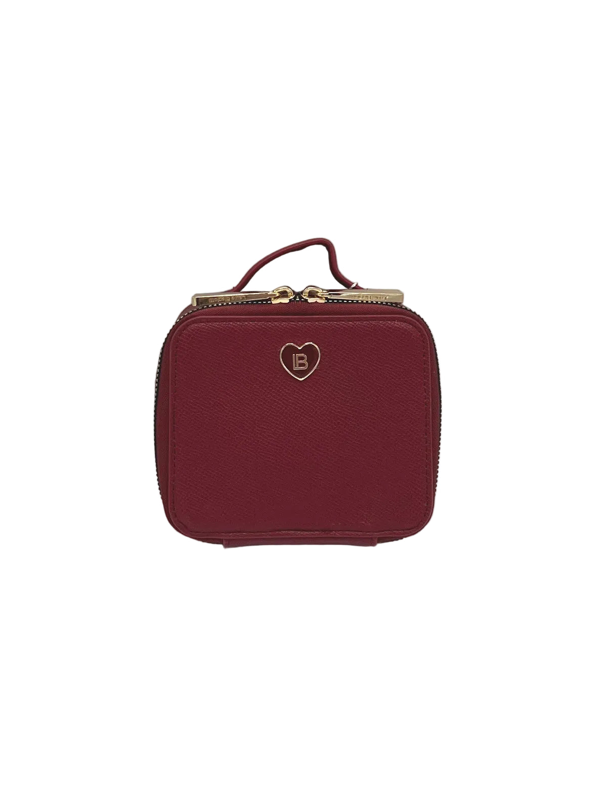Women's Synthetic Leather Large Capacity Travel Jewelry Case with Handle & Zip Pouch, Art. LB24291-3