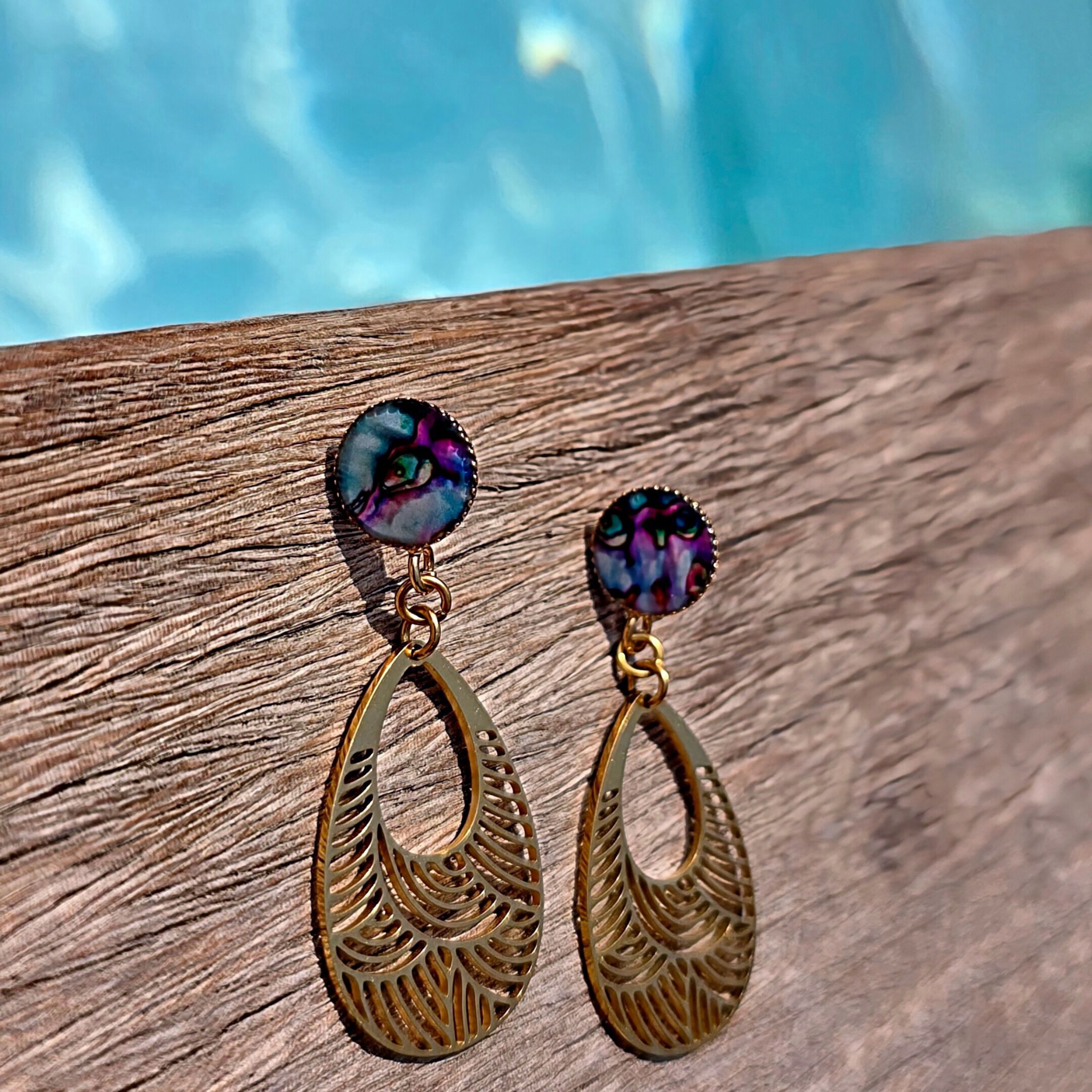 Bohemian chic pearly waves and drops earrings. Mother's Day Gift for Mom. Christmas Gift for Teacher.